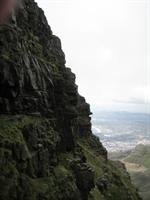 Climbing up table mountain