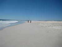 The sea is too cold to swim in, hence empty beaches