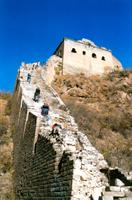 Climbing an unrestored section