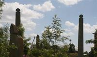 The Cathedral of Tsion Maryam in the background