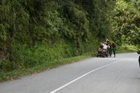 Pushing a cart up the hill