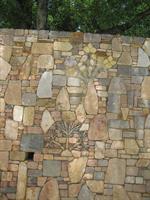 The wall by the swimming pool