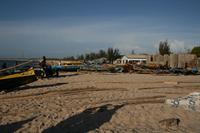 Our accommodation behind the boats