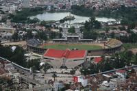 A rugby match in progress