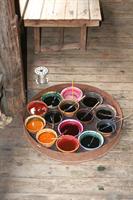 Dyes used to colour the silk