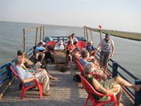 Relaxing on the boat