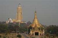 The 424 foot high standing Buddha with similar sized reclining Buddha