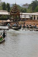 To enable the boats to go up and down the tributary rivers, they have to navigate weirs