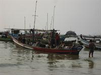 Fishermen heading out for the night's fishing trip